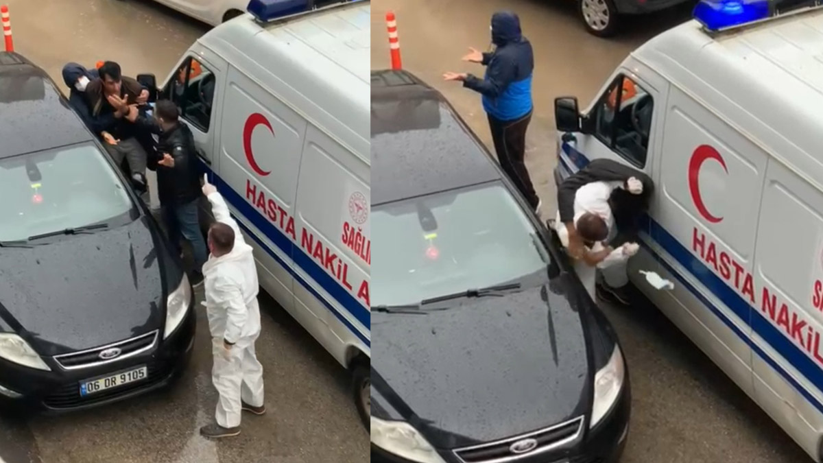 ‘Ben polisim’ deyip, sağlık çalışanını darp etti