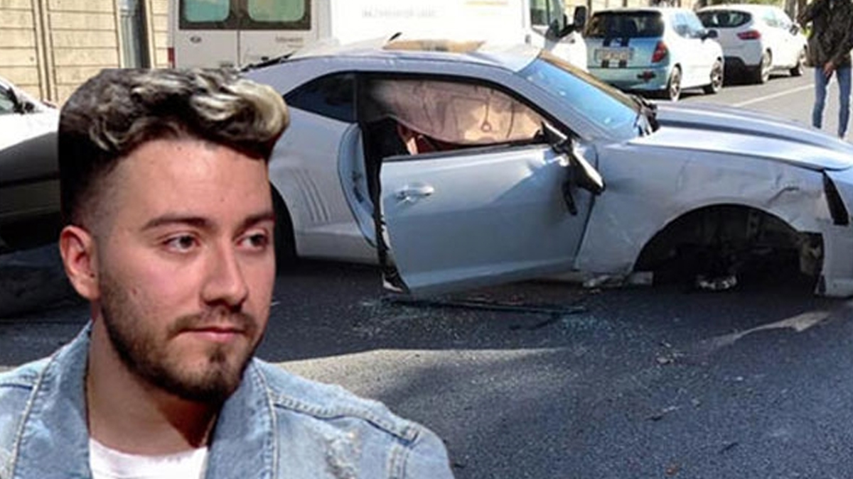 Ünlü YouTuber Enes Batur kaza yaptı, lüks otomobili hurdaya döndü