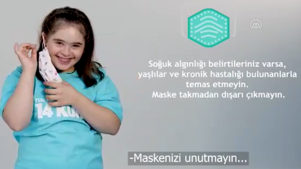 Down sendromlu çocuklardan koronavirüs mesajı
