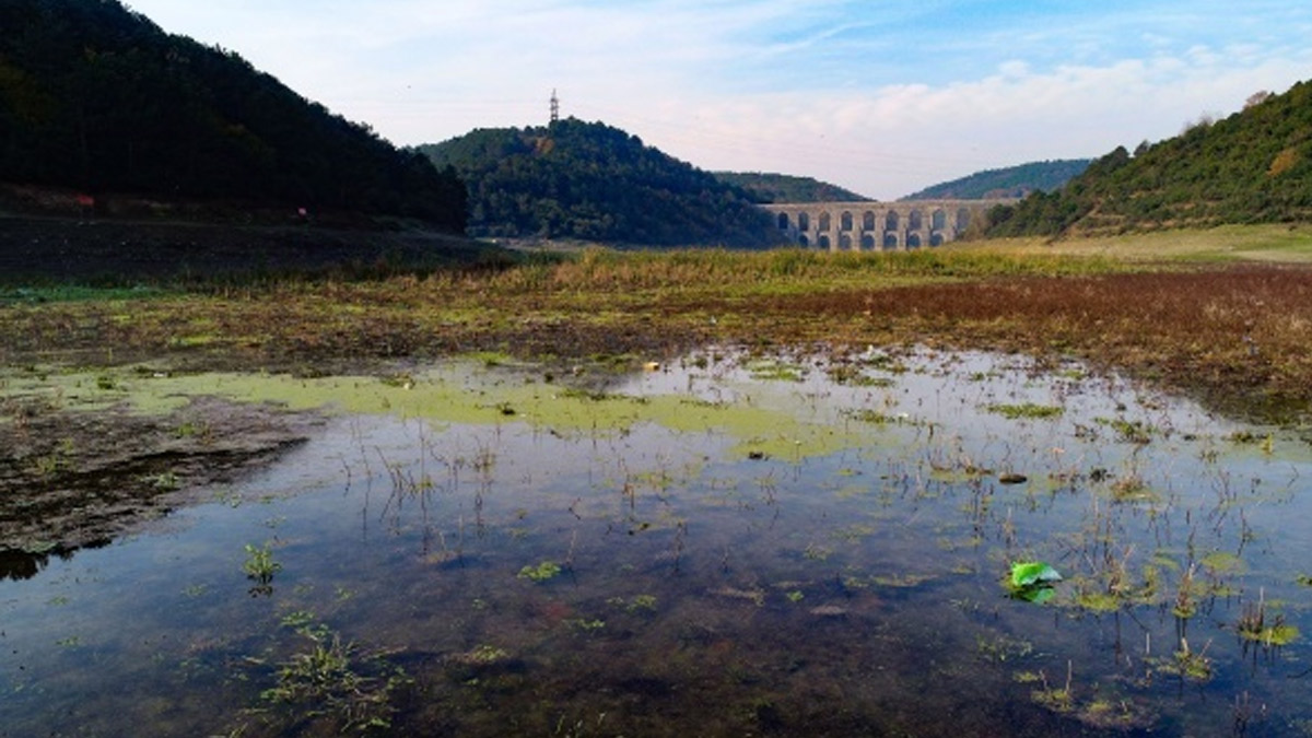 Alibeyköy Barajında su seviyesi gittikçe azalıyor