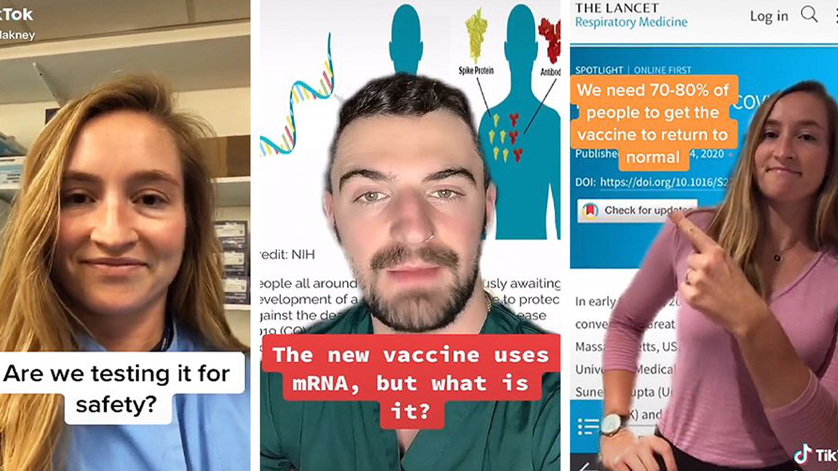 Kovid aşı çalışması yapan bilim insanları TikTok'ta