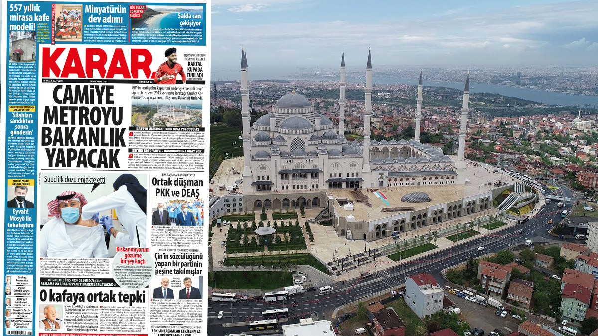 Camiye metroyu bakanlık yapacak