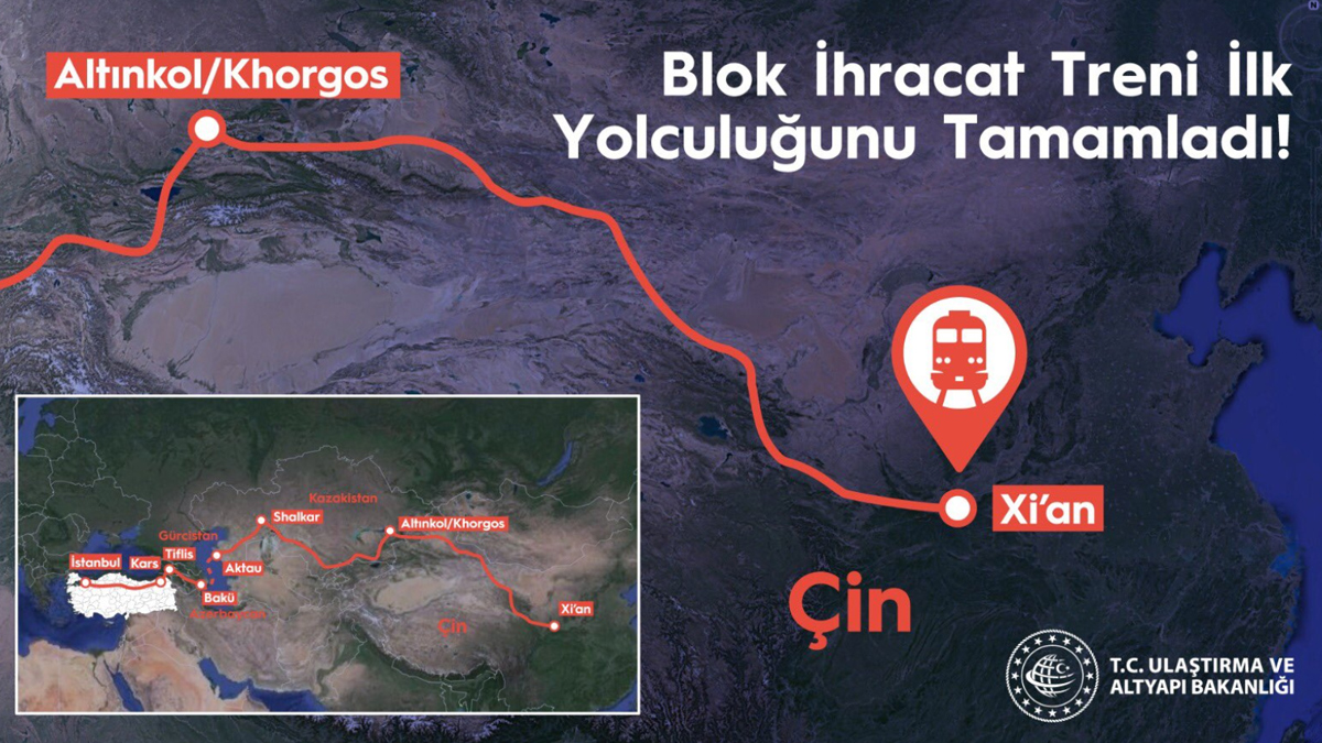 Çin ihracat treni yolculuğunu tamamladı