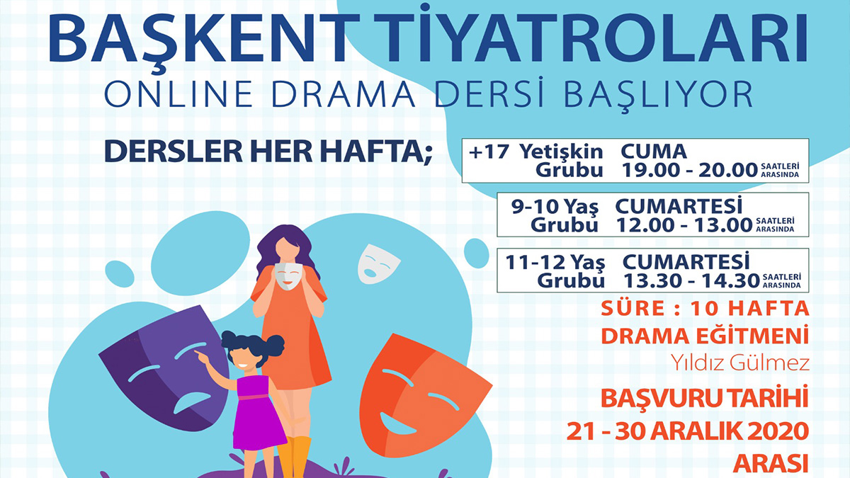Başkent Tiyatroları online drama derslerine başlıyor