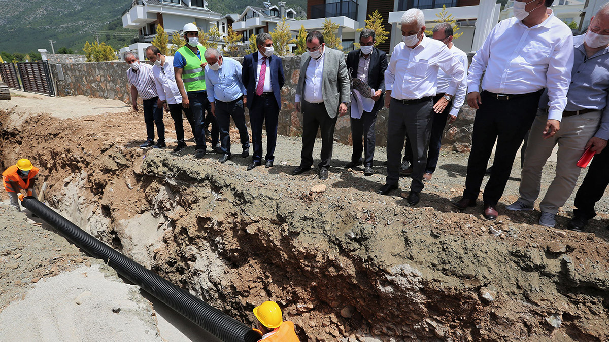 Fethiye'de Hisarönü-Ovacık kanalizasyon hattının yüzde 41'i tamamlandı