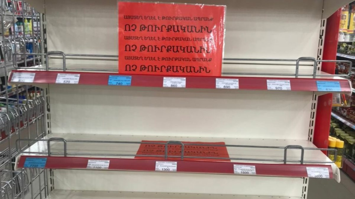 Ermenistan'dan Türk ürünlerine ambargo
