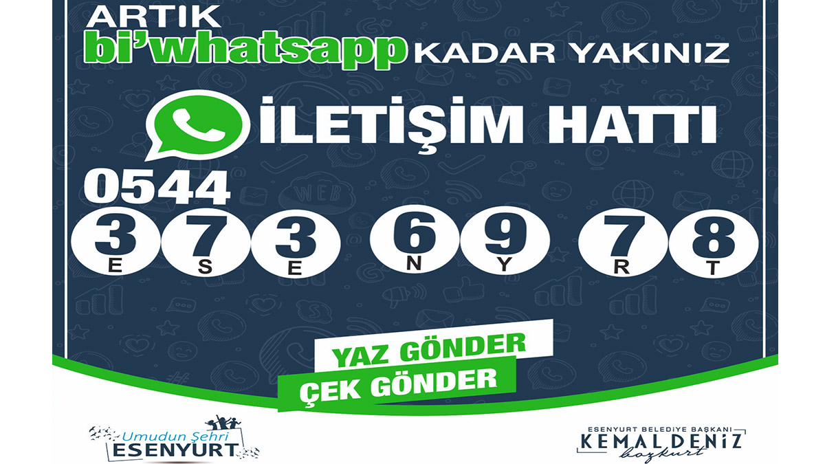 Esenyurt'un Belediyesi'nin WhatsApp iletişim hattı kuruldu