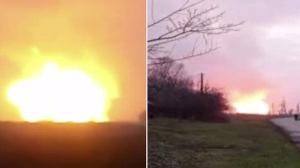 Ukrayna'da doğal gaz boru hattında büyük patlama