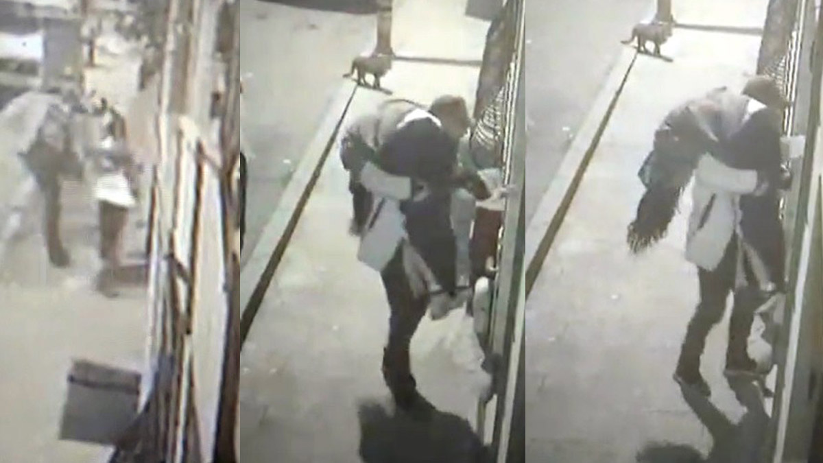 Kadına şiddet kamerada! Bayıltana kadar darbetti