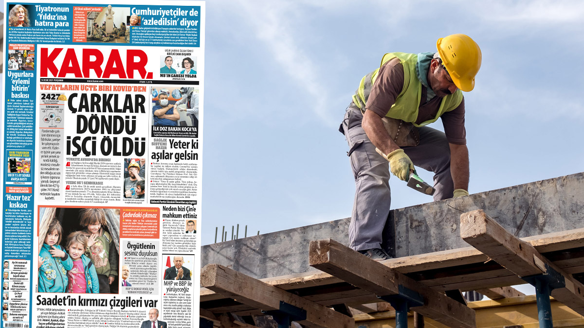 Çarklar döndü işçi öldü