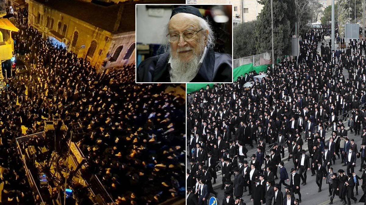 Kurallar yok sayıldı: Koronadan ölen hahamın cenazesine 10 binlerce kişi katıldı