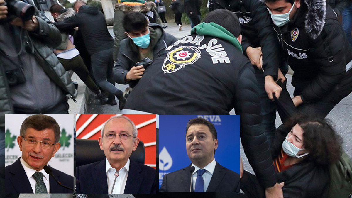 Liderlerden Boğaziçi'ndeki gözaltılara sert tepki