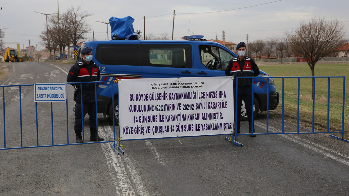 Nevşehir'de bir köy karantinaya alındı