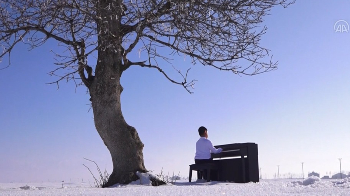 "Absolut kulak" Bager'den karla kaplı Muş Ovası'nda konser