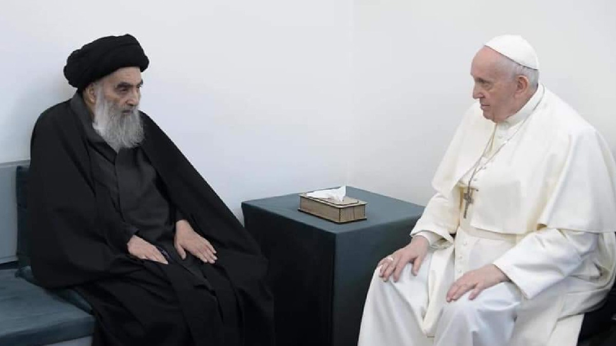 Papa, Şiilerin lideri Sistani ile görüştü