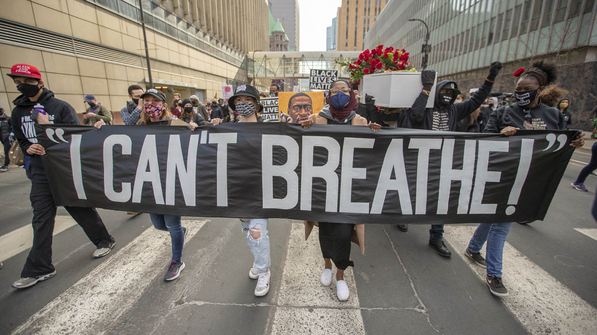 ABD'de George Floyd davası öncesi yürüyüş yapıldı