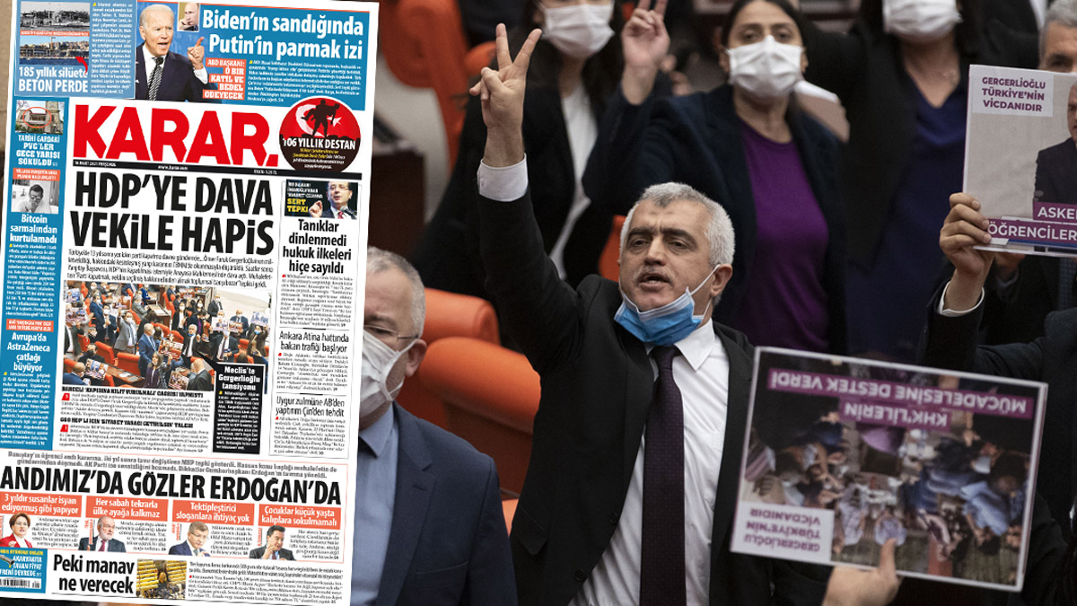 HDP'ye dava vekile hapis