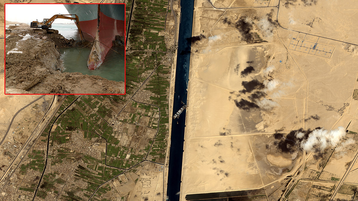 Süveyş'i tıkayan gemi kıpırdadı... Motorları tekrar çalıştı