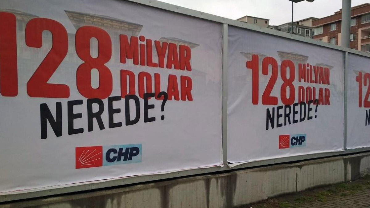 '128 milyar dolar nerede?' afişlerine korona yasağı