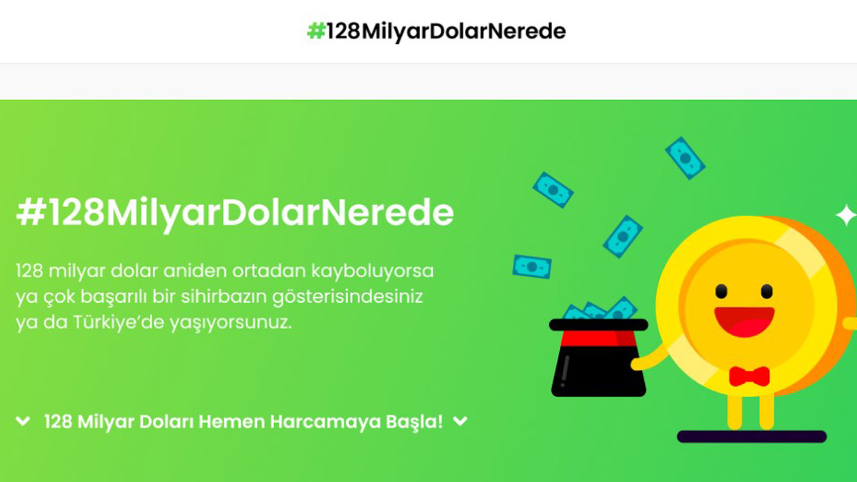 '128 milyar dolar nerede' isimli oyun sitesi kuruldu