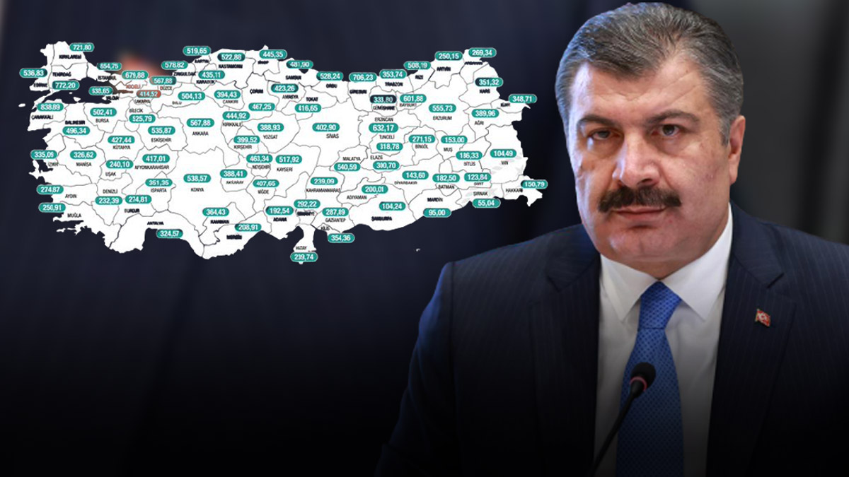 Son dakika! Bakan Koca, illerde göre vaka sayılarını açıkladı