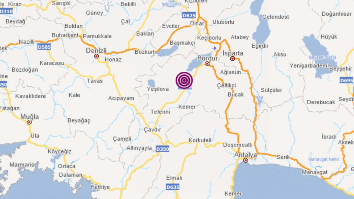 Burdur'da korkutan deprem
