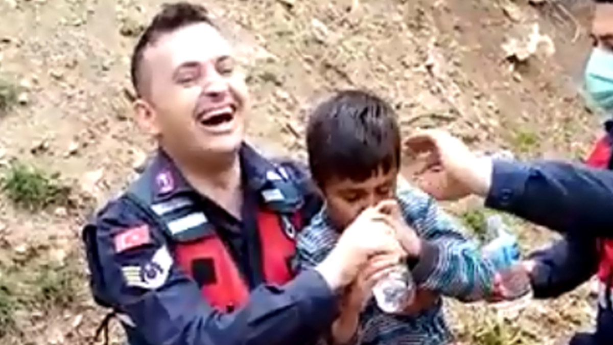 Jandarma 'Oh be' diyerek sevindi! Kerim Can 46 saat sonra bulundu