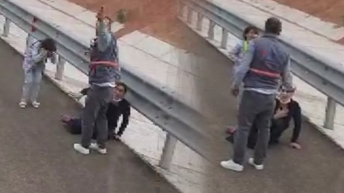 Sosyal medyayı ayağa kaldıran görüntü! Kadına şiddet kamerada