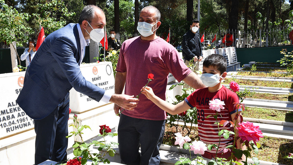 Adalet Bakanı Gül'den şehitlik ziyareti
