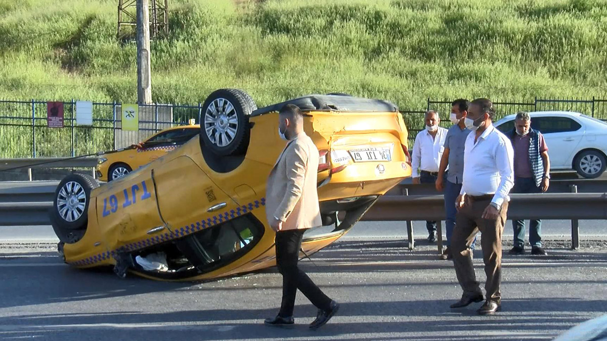 Küçükçekmece'de korkutan kaza