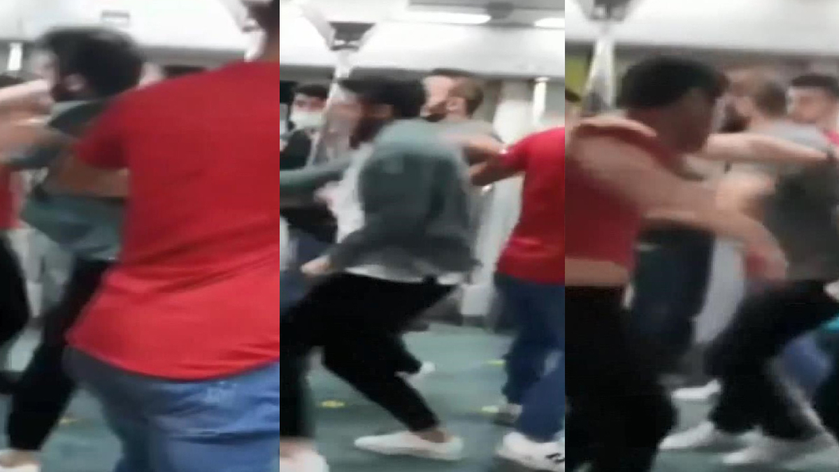 Marmaray'da tekme tokat kavga! Darbedip trenden indirdiler