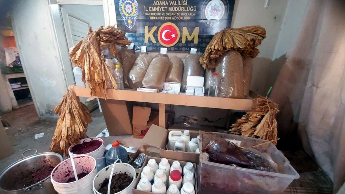Adana'da sahte içki ve kaçak ürün operasyonu