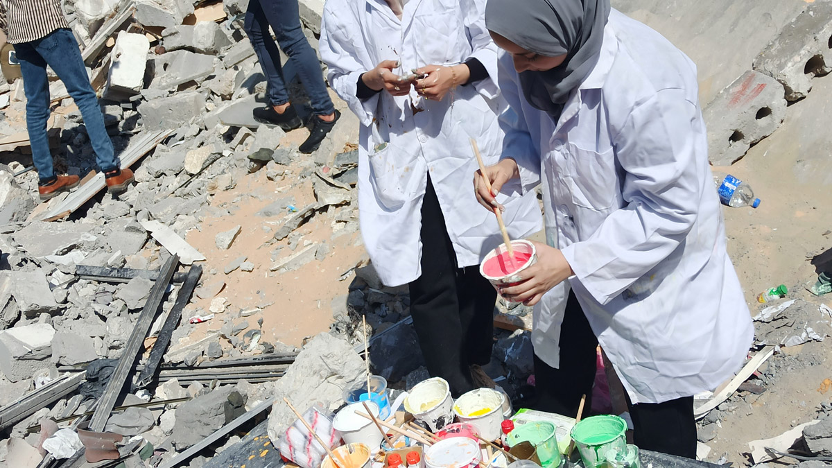 Gazze'de İsrail'e grafitili tepki