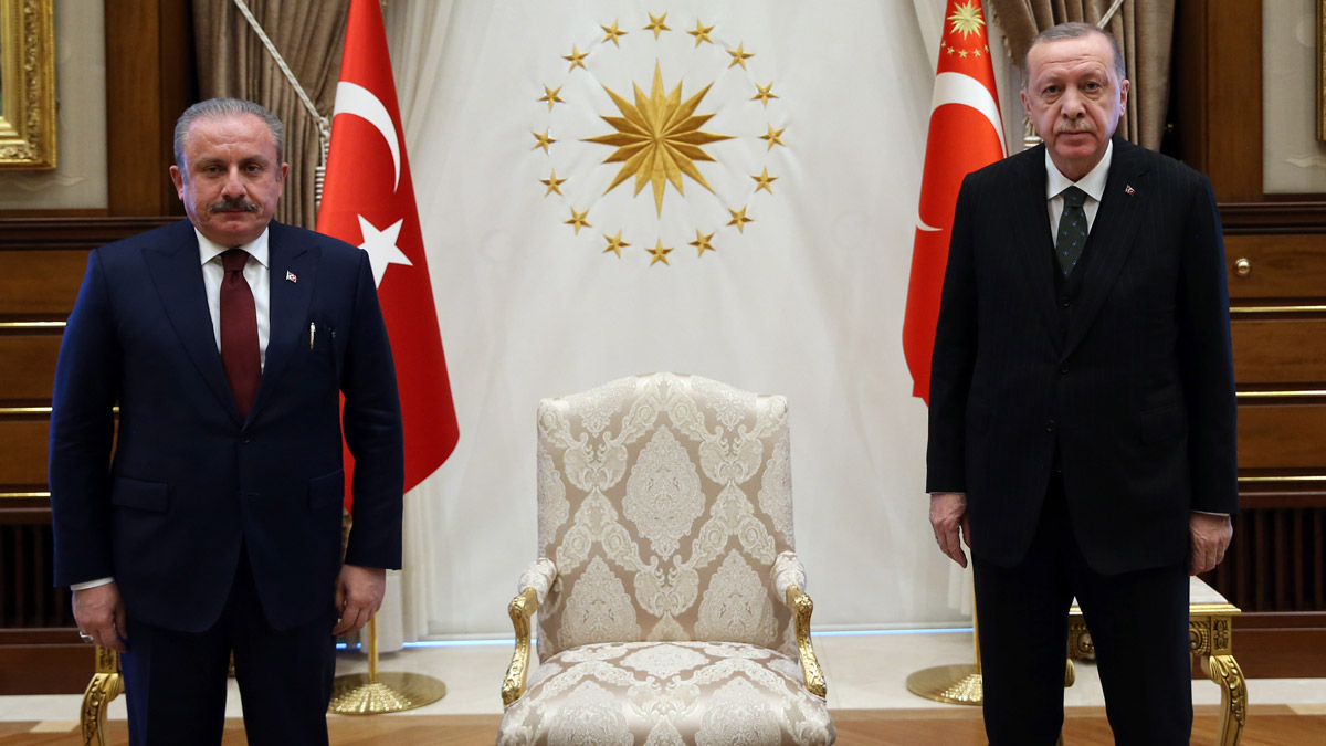 Erdoğan Şentop'u kabul etti