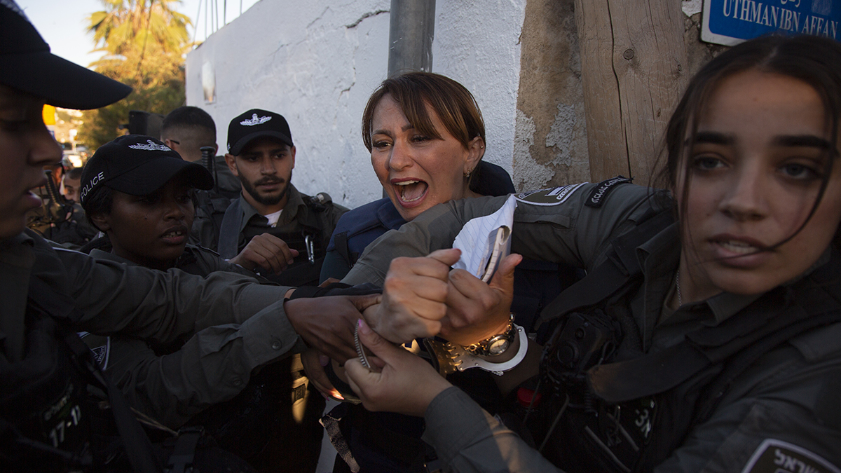 İsrail polisi Filistinlilere destek eylemine müdahale etti