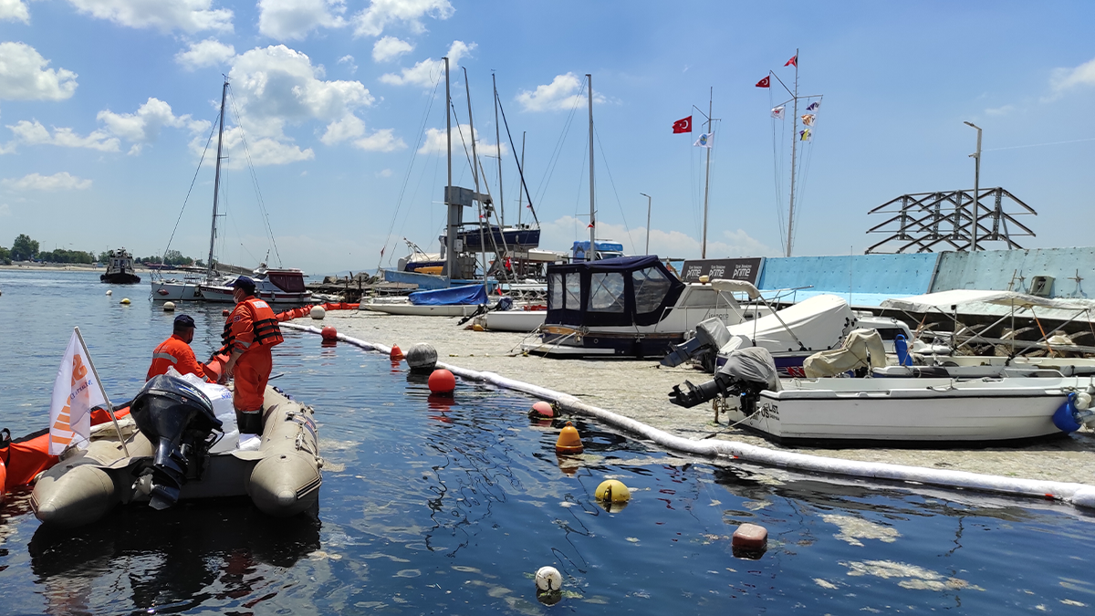 Müsilaj temizleme çalışmaları devam ediyor