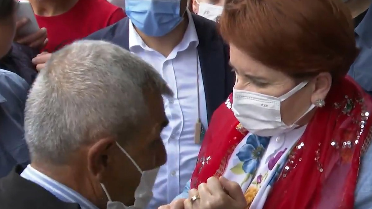 Akşener'i gören vatandaş isyan etti: Oğlum onlar hüküm sürsün diye şehit olmadı