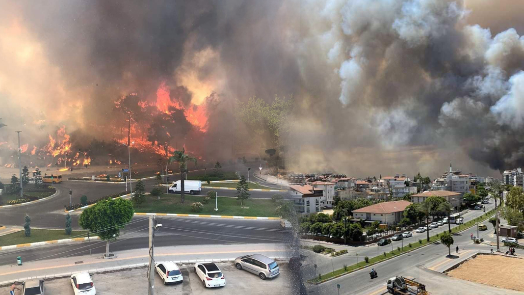 Manavgat'ta 4 ayrı noktada orman yangını!