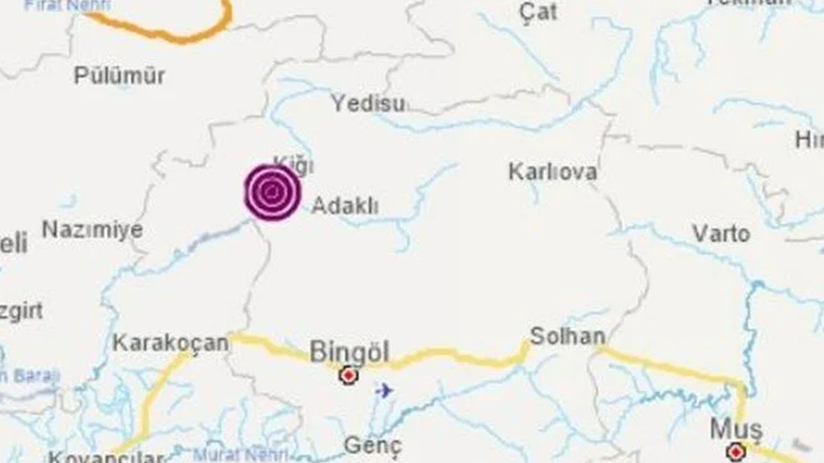 Bingöl'de 4.3 büyüklüğünde deprem