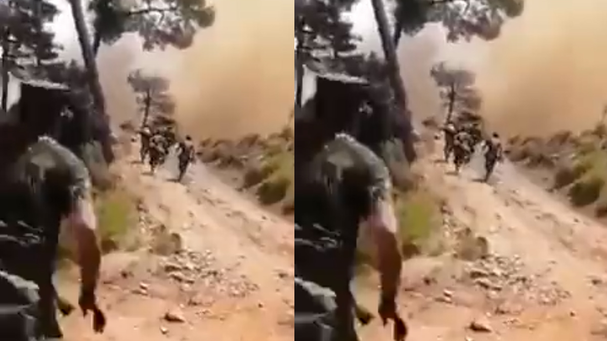 Görüntüler Marmaris'ten: Birbirlerini bırakmadan alevlerden kaçtılar