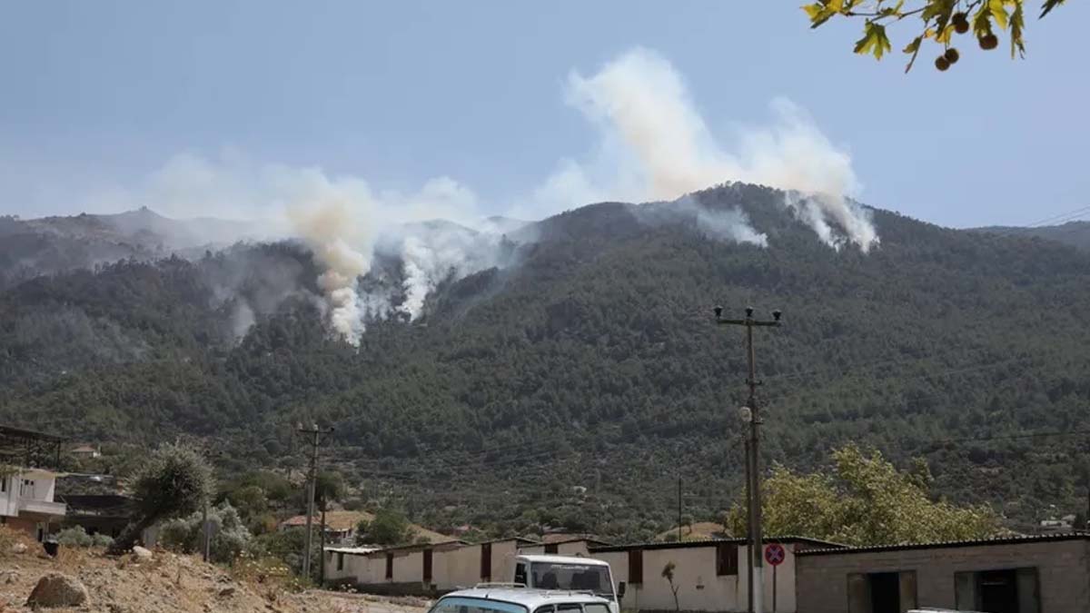 Aydın'daki yangın söndürme çalışmalarında kepçe operatörü yaralandı