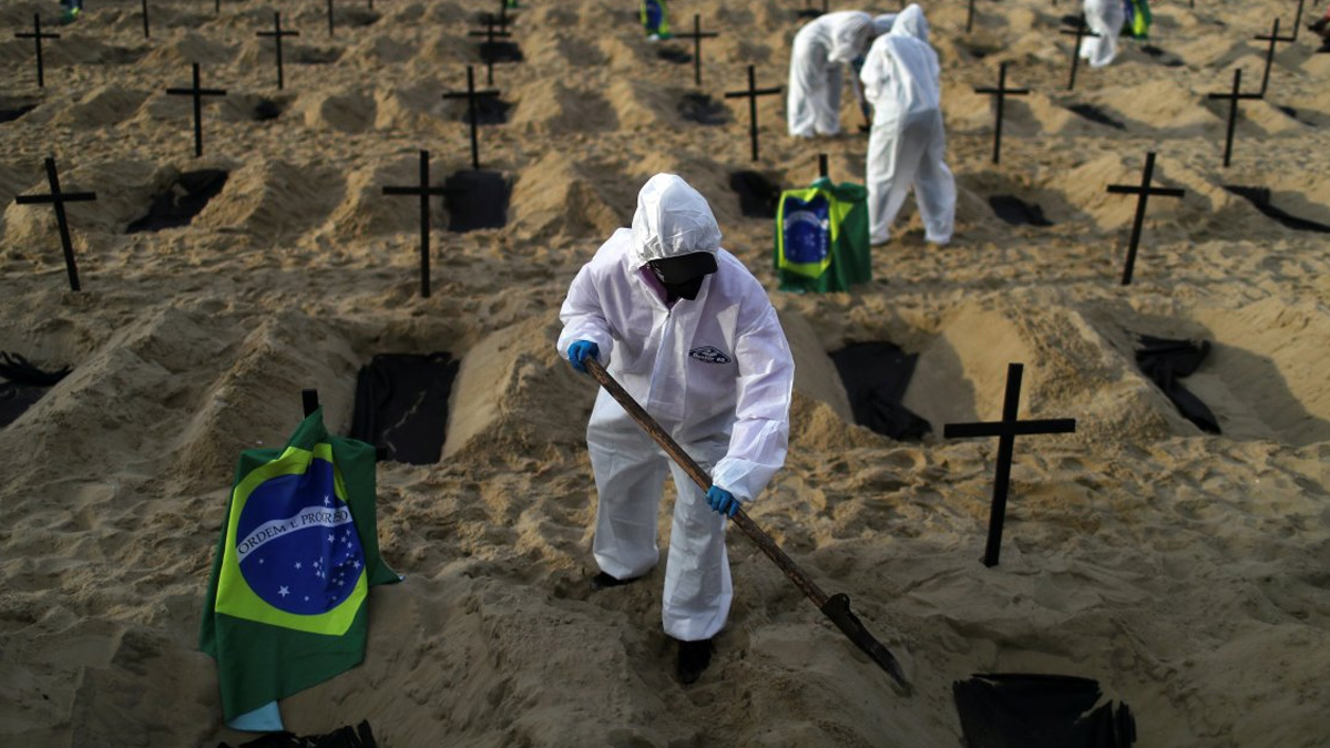 Brezilya'da Kovid-19 nedeniyle can kayıpları yarım milyonu geçti