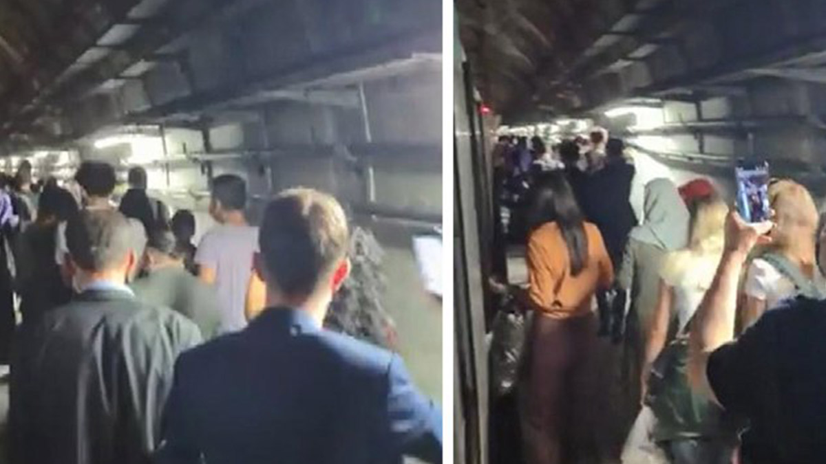 Marmaray'da arıza; yolcular rayların üzerinde yürüdü