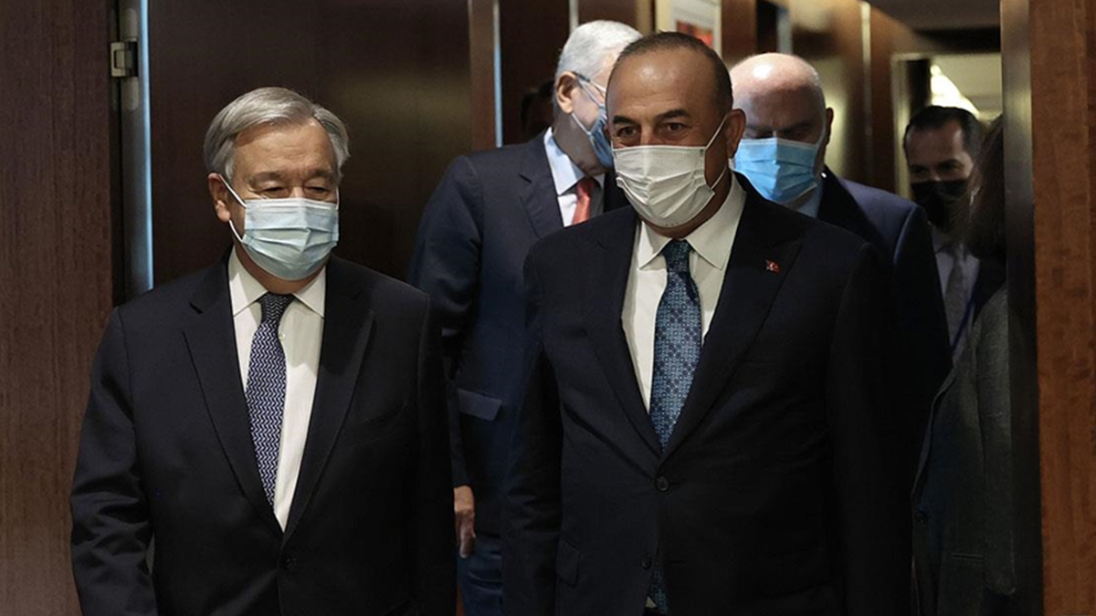 Dışişleri Bakanı Çavuşoğlu, BM Genel Sekreteri Guterres ile görüştü
