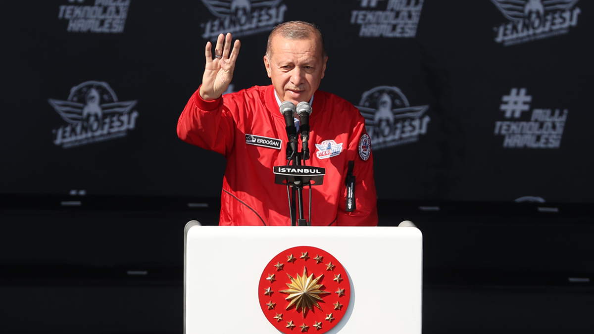 Erdoğan'dan TEKNOFEST'te muhalefete tepki: Batı karşısında ezikler
