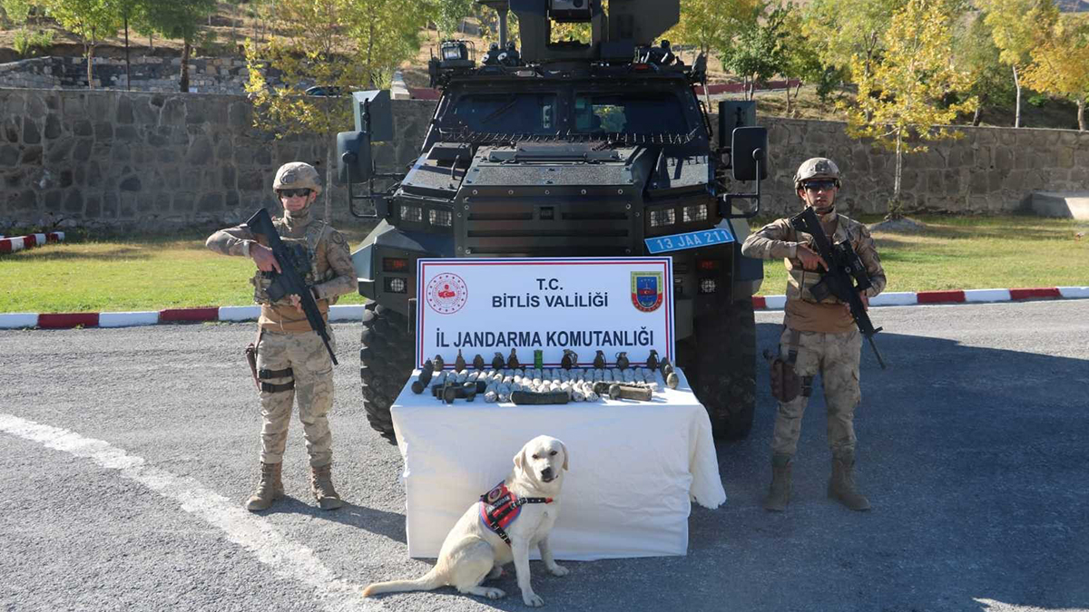 Bitlis’te 10 kilo patlayıcı ile 22 el bombası ele geçirildi