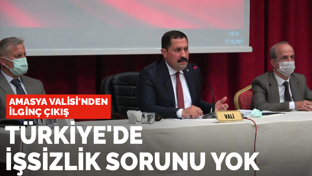 Amasya Valisi'nden ilginç çıkış: Türkiye'de işsizlik sorunu yok
