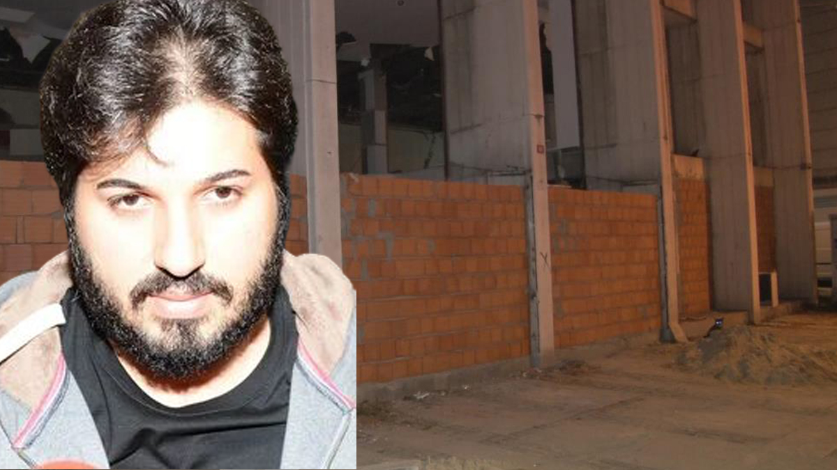 Rıza Sarraf holding binasını hırsızlığa karşı duvarla kapattı