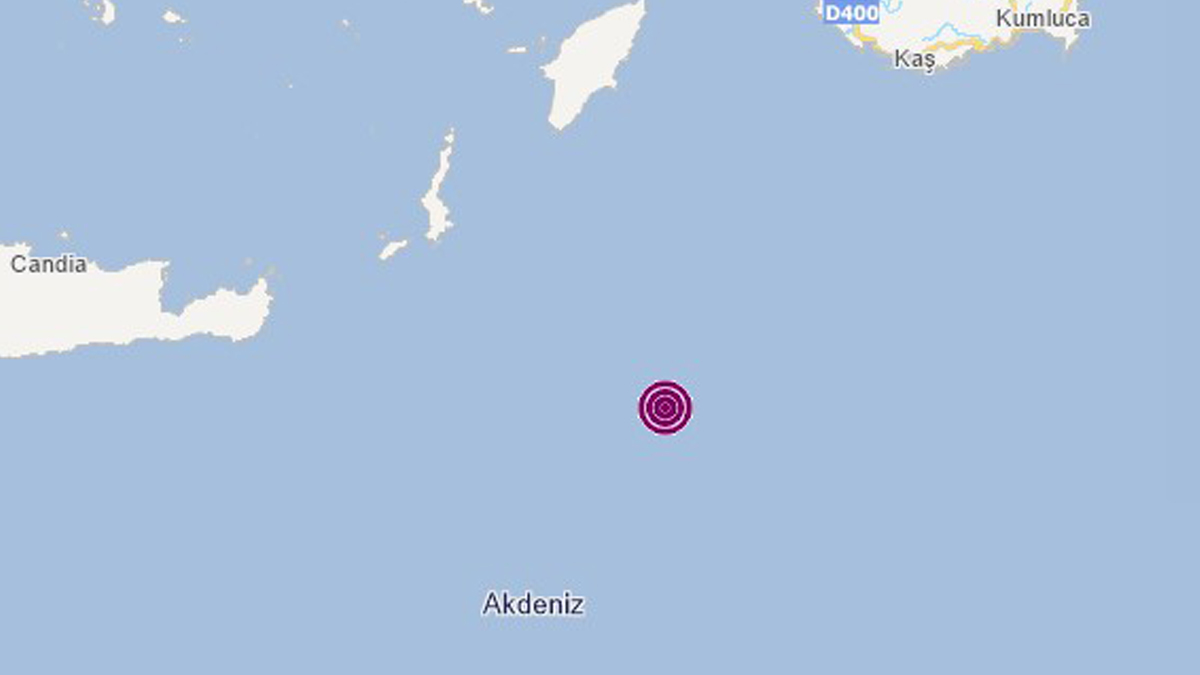 Son dakika! Akdeniz açıklarında 6 büyüklüğünde deprem