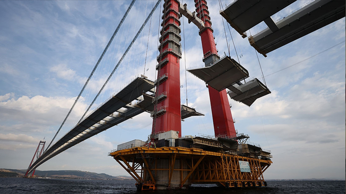 1915 Çanakkale Köprüsü'nde son tabliye bu hafta yerleştirilecek